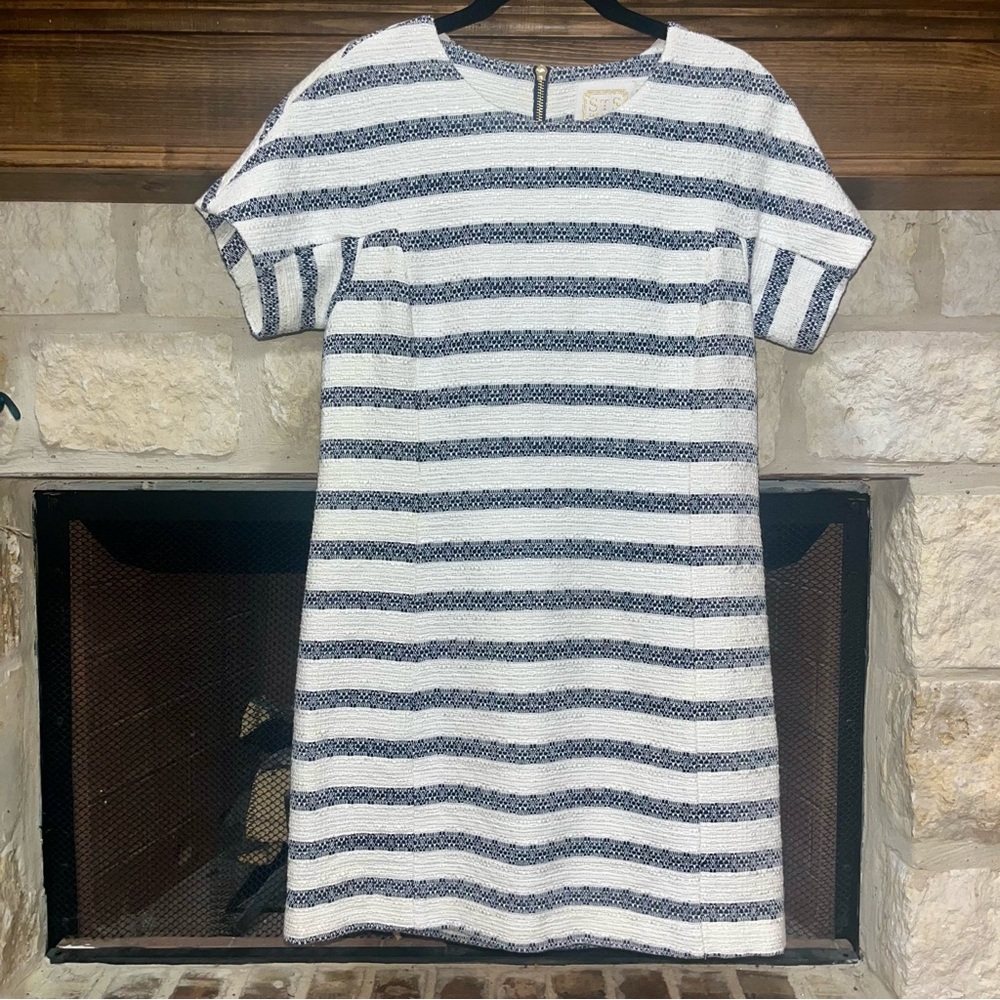 Sail to Sable Tweed Mini Shift Dress Size 6